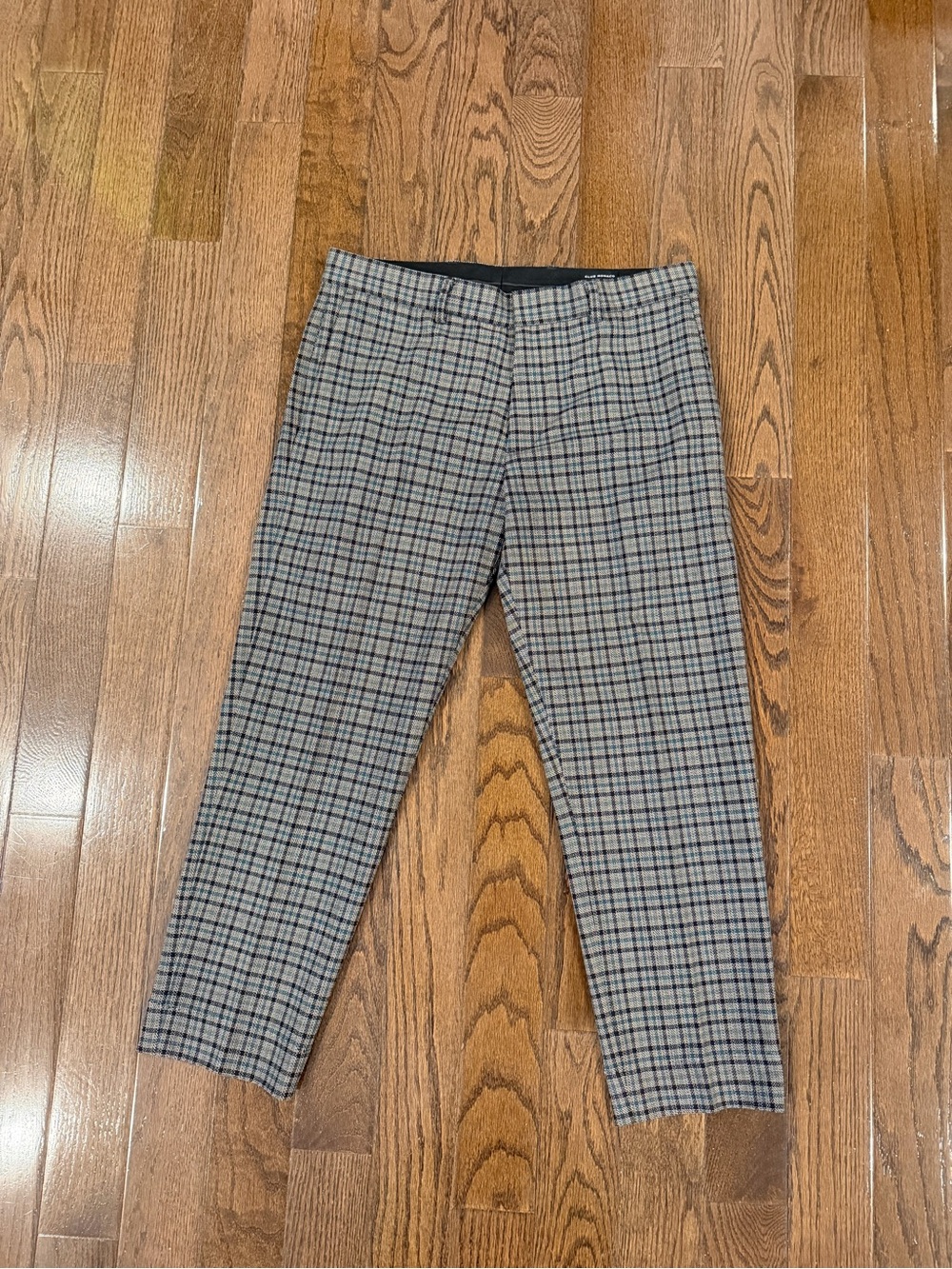 Club Monaco Grey Plaid Men's Dress Pants - Slim Fit